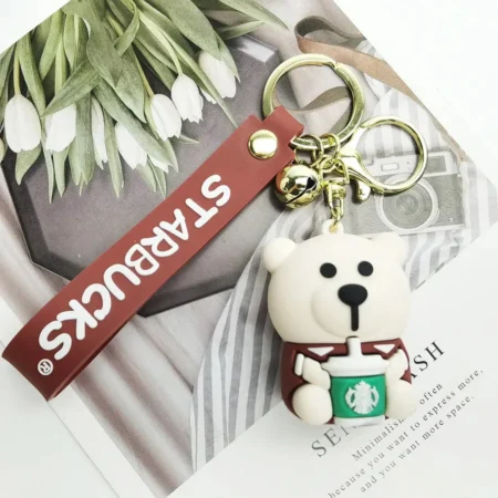 Starbuck Coffe Bear (Brown) Keyring